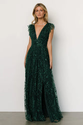 Arlene Shimmer Gown | Emerald