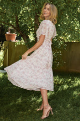 Iris Midi Dress | Blush Floral