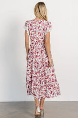 Aliyah Midi Dress | Berry Floral