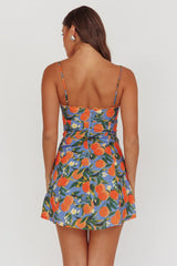 Chamberlain Scallop Trim Mini Dress Citrus Orange