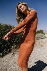 Jill Ribbed Midi Dress | Spice