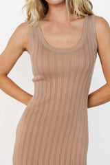 Rue Ribbed Midi Dress | Natural