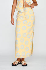 Sun Days Midi Skirt Sun Lemon